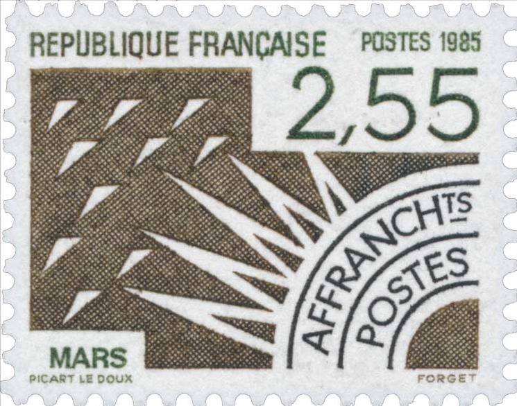 Timbre préoblitéré du mois de mars.