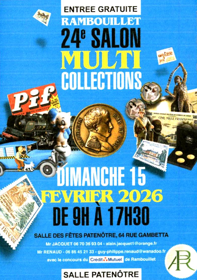 Affiche - 24e salon multicollections de Rambouillet - 2026.