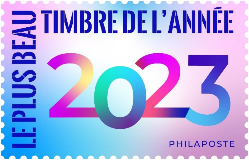 Image du logo de l'élection du timbre de l'année 2023.